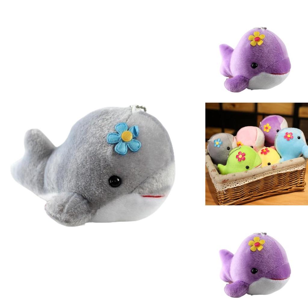 Cute Dolphin Plush Toy Whale Pendant Mini Doll For Company Events Soft Stuffed Animal Gift With Logo