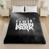 Linkin Park Print Flannel Blanket Cozy Lightweight Plush Throw Blanket For Bed Sofa Household Use