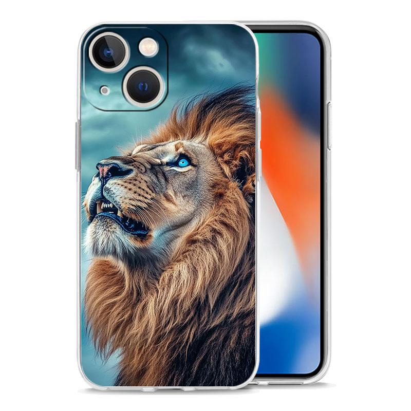 Phone Case For iPhone 17 Cases iPhone Air 16 15 12 13 14 Pro Max 15 Plus 16Pro iPhone11 Clear Soft Cover Lion King Animal