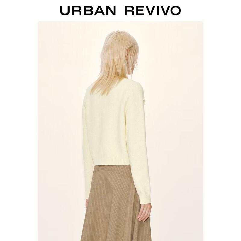 Women's Bowknot Floral Jacquard Knit Cardigan