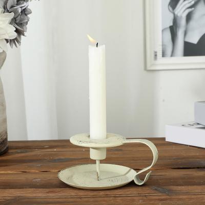 2 Pz Portacandele Conici in Ferro Battuto con Manico Portacandele in Metallo Vintage Centrotavola da Tavolo per Soggiorno Domestico Natale Matrimonio Festa
