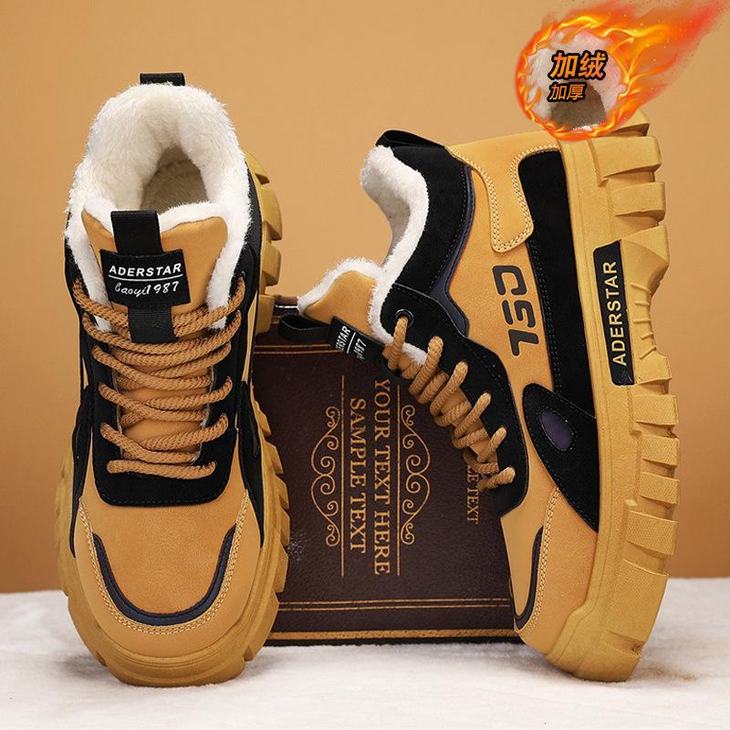 Snow boots winter fur integrated waterproof and non-slip Martin boots piled thickened warm cotton shoes