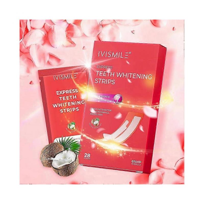 6% Hydrogen Peroxide Teeth Whitening Strips for a Brighter Smile, Ideal for Dating