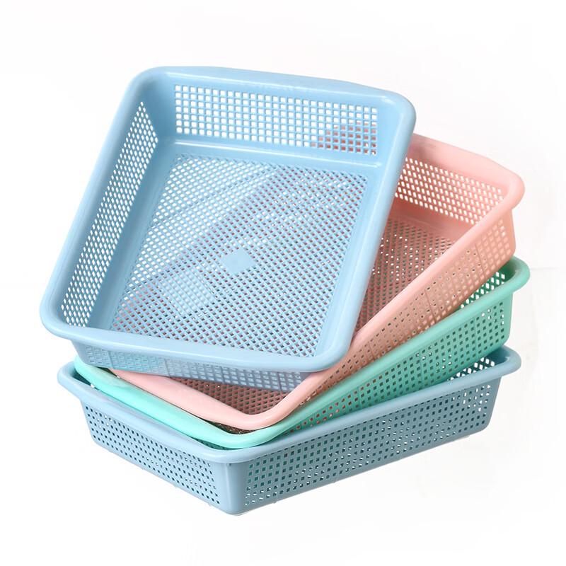 Kapabear Small Rectangular Plastic Kitchen Baskets - Set of 5