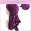 Luxusní unisex sametový bandana klobouk s prodyšnými turbanovými čepicemi pro všechna roční období