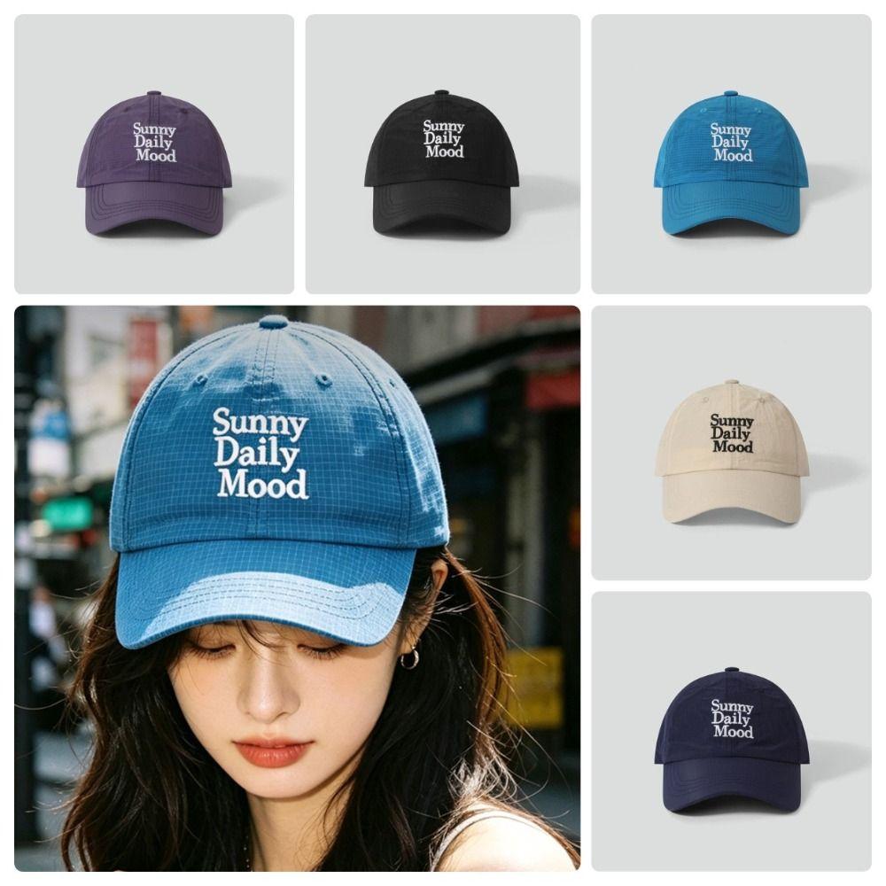 New Breathable Baseball Cap Lightweight Sunshade Quick-drying Hat Embroidered Letter Sun Hat Men and Women