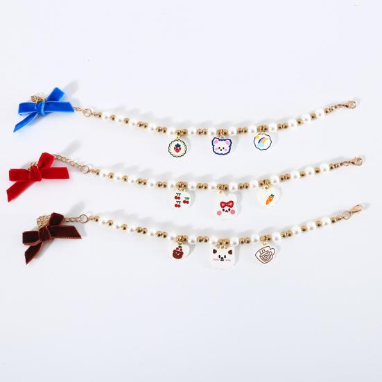 Haustierhalsband Verstellbares Karabinerverschluss-Design Allergiefrei mit Verlängerungskette Entzückendes Aussehen