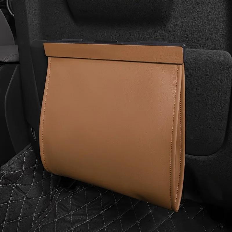 1Pc Garbage Bag Leather Leak-proof Magnetic Adsorption Storage Bag Space Saving Storage Pocket Seat Hanging Trash Can