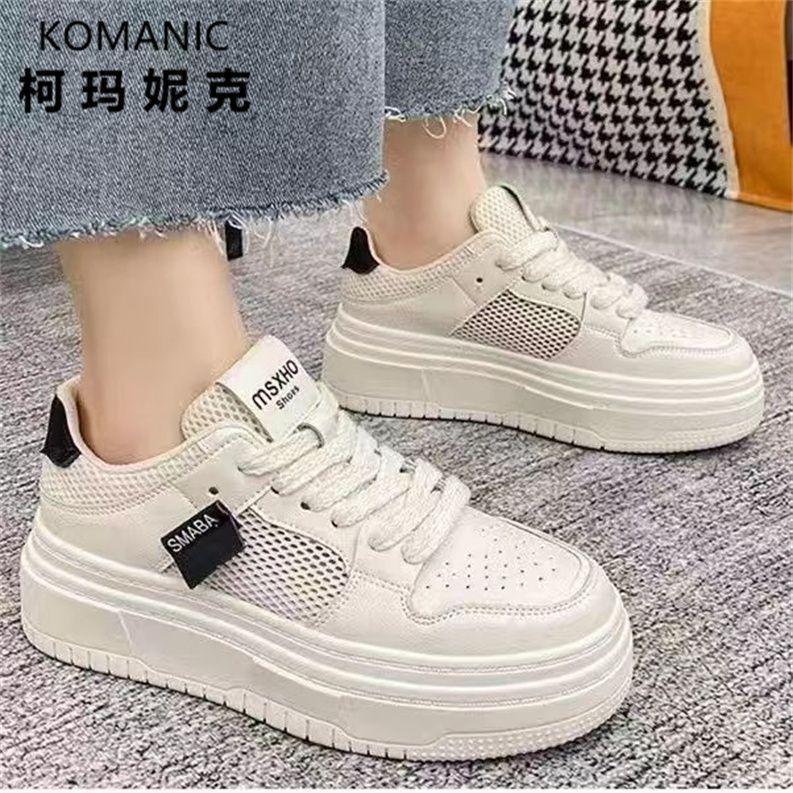 

Mesh breathable little white shoes women s 2025 summer early spring new versatile thick-soled ins heightening casual sports shoes 35