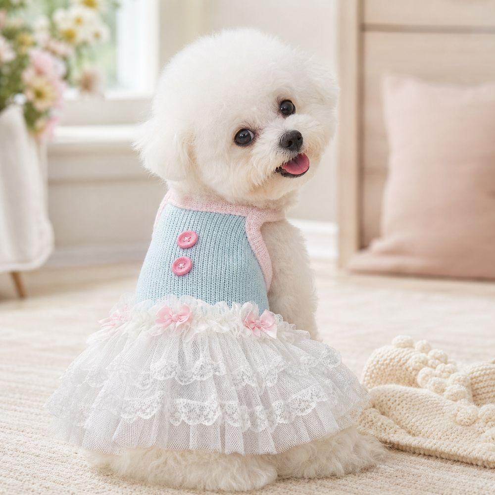 Netted Lace Pet Princess Dress Soft Tulle Dog Puffy Skirt New Dog Vest Pet Everyday Wear