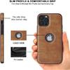 Classy Design Luxury Leather Phone Case for iPhone 12 & iPhone 12 Pro Non-Slip Grip Full Body Ultra Slim Protective Case (2020,6.1”) (Brown)