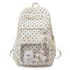 Schoolbag Japanese new fresh polka dot backpack student schoolbag women's large-capacity transparent pain bag junior high school backpack