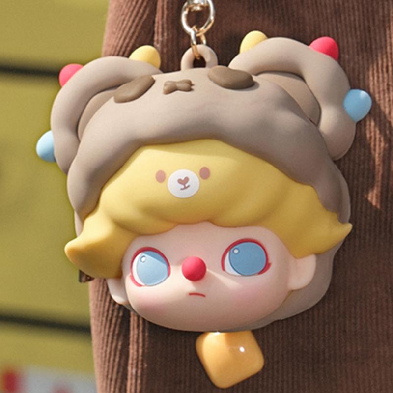 New POP MART Dimoo Date Japanese Style Row Earphone Case Gray IP Merch 9.6cm 1230131103