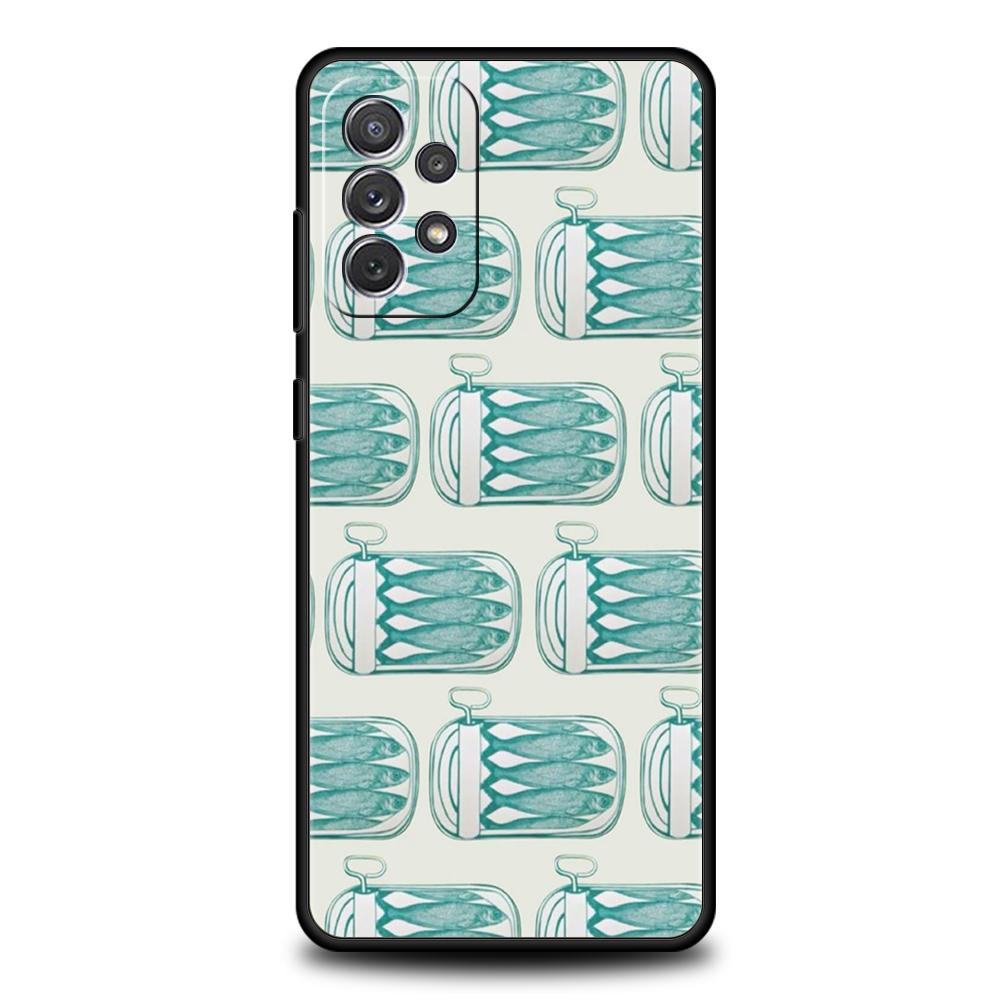 Phone Case For Samsung A15 A13 A35 A55 A51 A71 A41 A31 A21S A03S A05 A17 A23 A25 A33 A53 A73 5G A07 4G Cover Sardines Canned