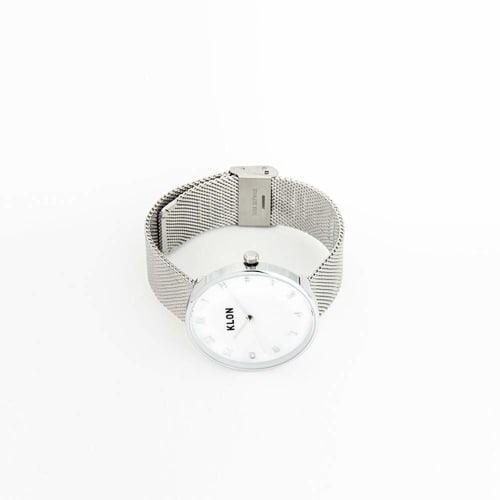 KLON MOCK NUMBER -SILVER MESH- Ver. SILVER 40mm Wristwatch, Simple and Unisex, Silver, Stylish for Men and Women