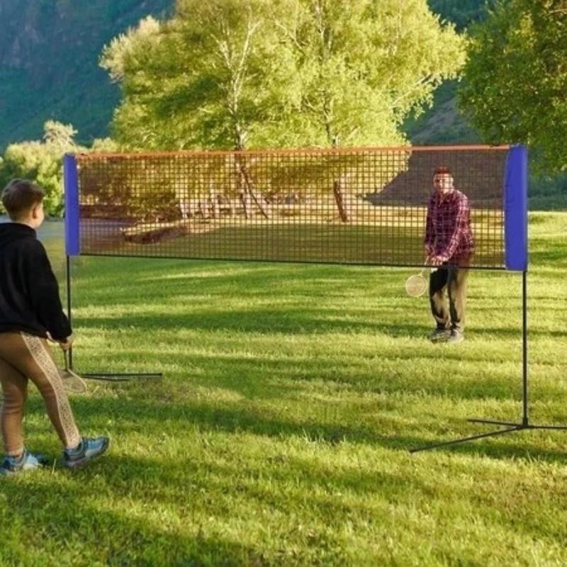Faltbares Volleyball-Tennis-Badminton-Netz Tragbares Badminton-Netz-Set Rahmen Outdoor-Sport-Trainingszubehör