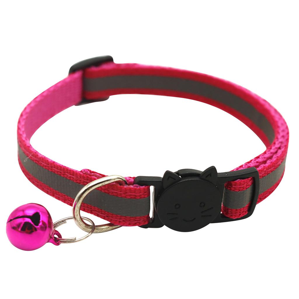 Pet Reflective Buckle Bell Collar Dog Safety Buckle Collar Necklace