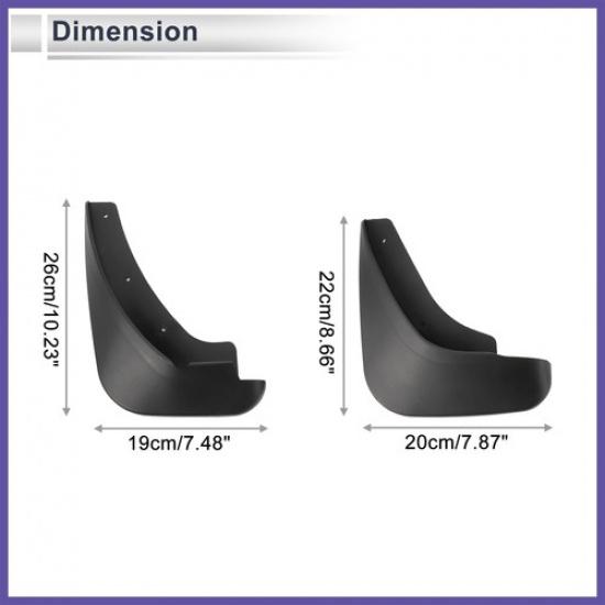 Mud Flaps Splash Guards 1set Mud Guards for Mazda 3 16(Hatchback) 06-11