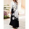 Breathable Long Sleeve Maxi Dress