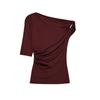 Kaslead New Arrival Women's Clothing Fashion Style Fashion All-Match Nylon Asymmetric Minimalist Tops 1026164