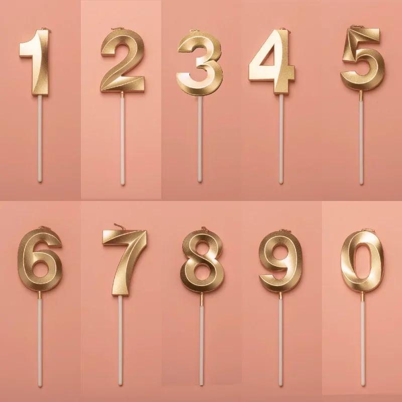 Birthday Wedding Anniversary Dessert Cake Decorating Supplies, 10pcs Birthday Number Candle Party Cake Decorating