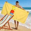 Bart Simpson The Simpsons Print Beach Towel, Large Soft Quick Dry Towel for Beach Camping Swimming