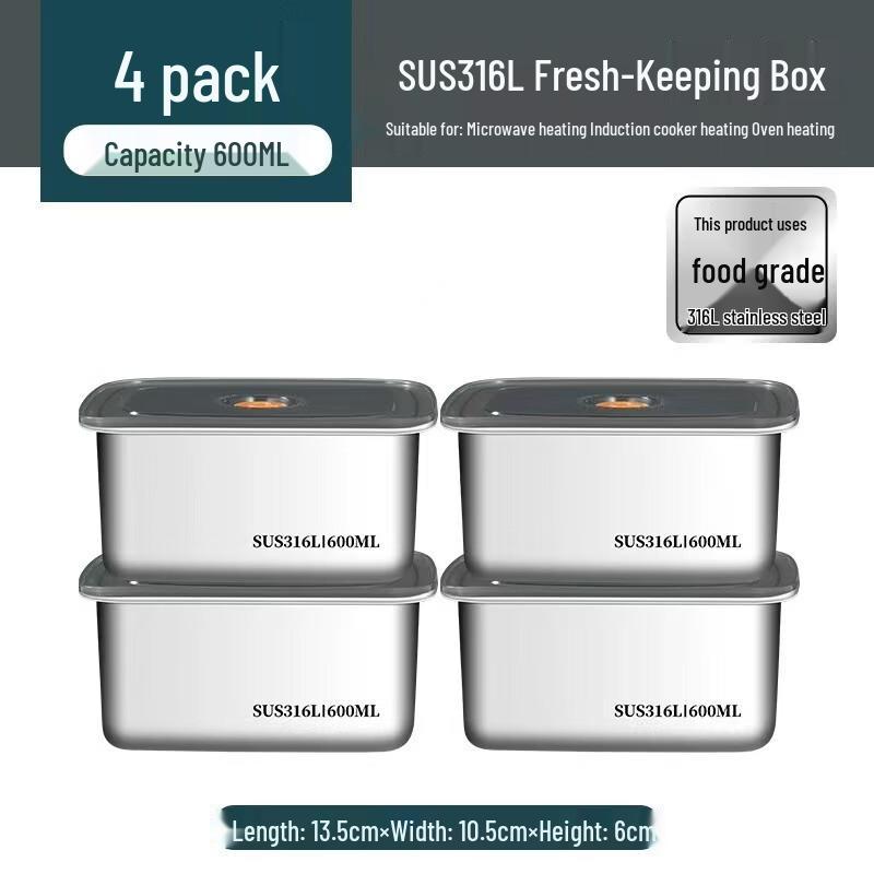 Jingzhou 316 Stainless Steel Food Storage Containers