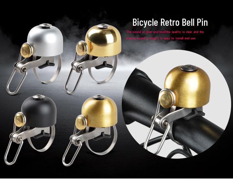 Retro Copper Mountain Bike Bell - Super Loud Universal Cycling Accessory for Bikes and Scooters