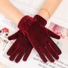 Driving Gloves Autumn Winter Velvet Women Gloves Thick Plush Full Finger Mittens Furry Warm Mitts