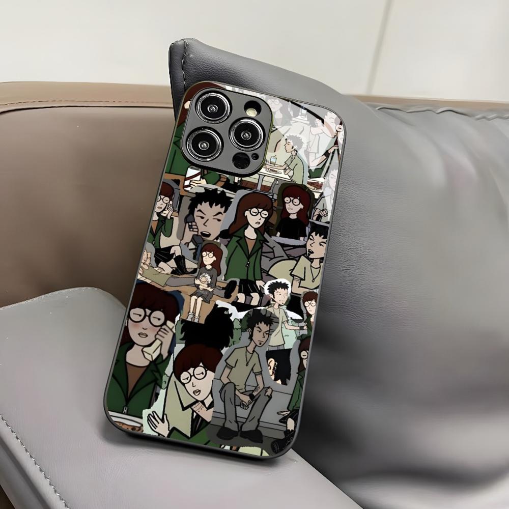Anime D-Daria Phone Case for Iphone 17 Air 16 15 14 12 11 13 Pro Max Mini X Xr Xs Puls Black Glass Cover