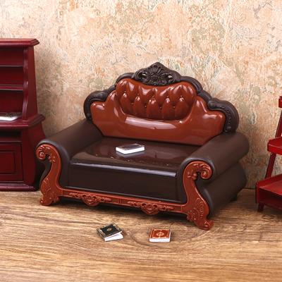 1:12 Puppenhaus Miniatur Sofa Modell im europäischen Stil Sofa Sessel Möbel Dekor Spielzeug Puppenhaus Zubehör