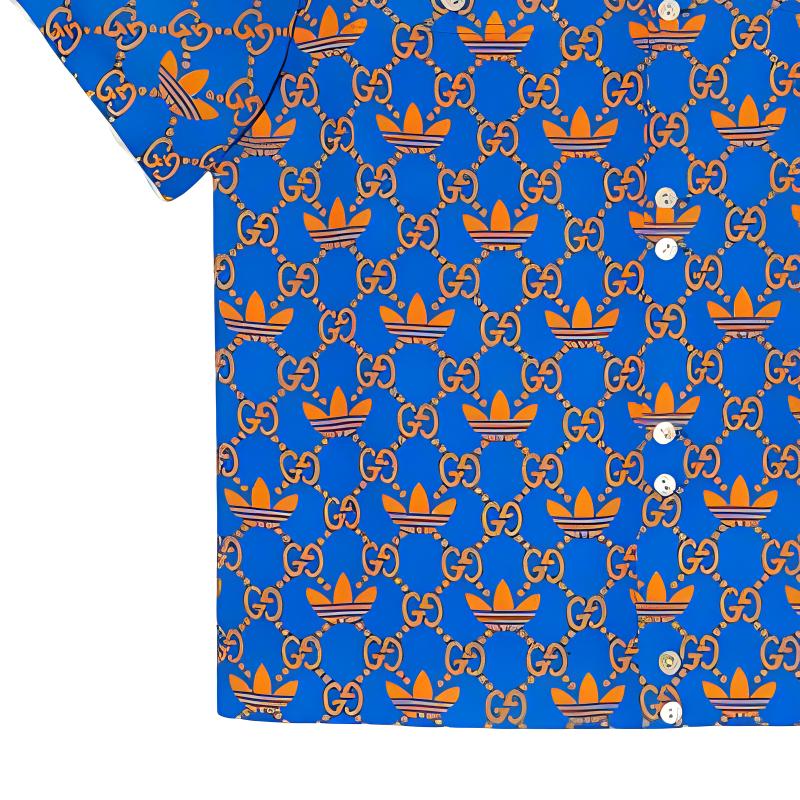 GUCCI x Adidas Originals Shirt Men's Blue 702467-ZALAQ-7447