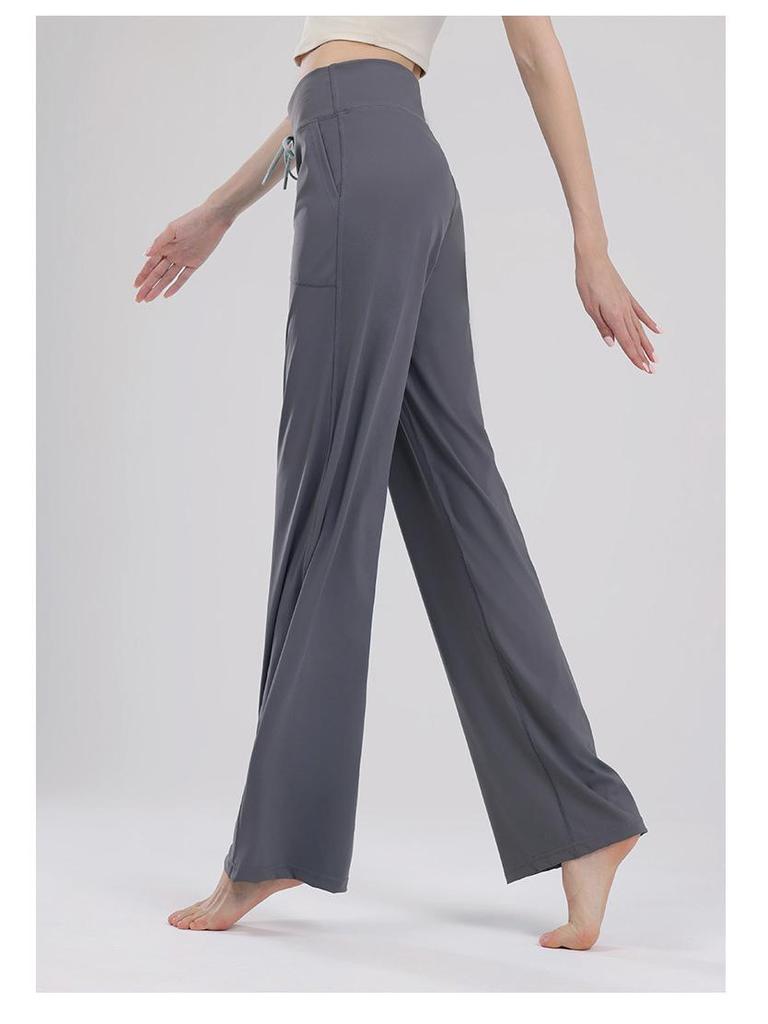 Women's High Waist Tummy Control Micro Flare Yoga Pants - Breathable, Hip-Lifting, Slimming, Floor Length Fitness Wear.