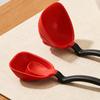 Space Saving Flat Fold Silicone Spoon with Ergonomic Handle Kitchen Accessories For Backpack Lunch Box Picnics Use