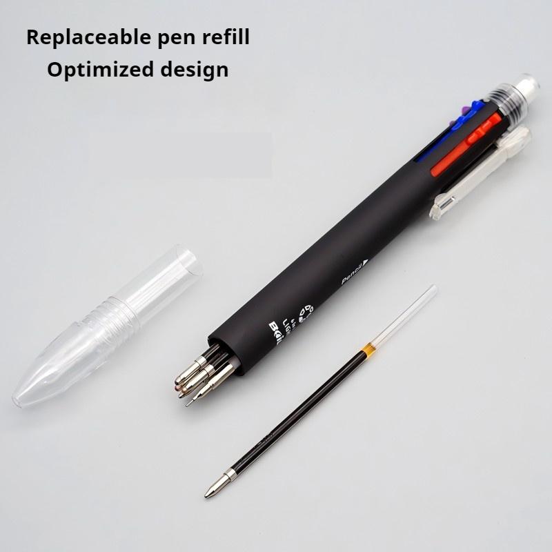 5-color 0.7mm Ballpoint Pen And 0.5mm Automatic Pencil 6-in-1 Set Creative Writing Office And School Tool