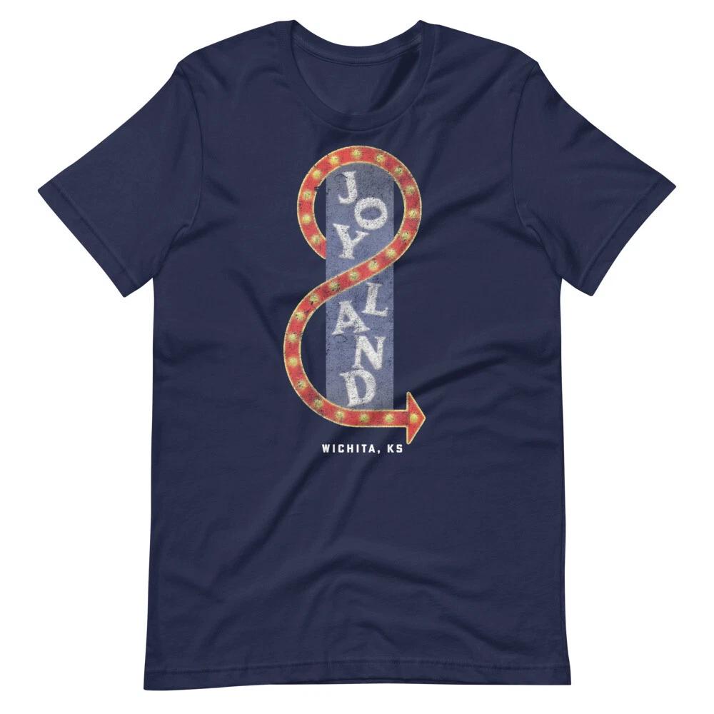 

JOYLAND Amusement Park Sign Wichita Kansas Short-Sleeve Unisex 100% Cotton T-shirt Mens Tees Top L