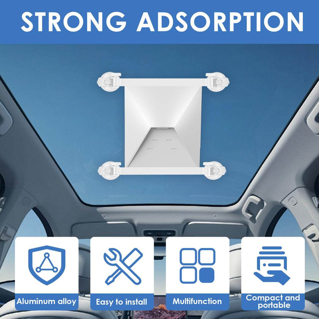 Sunroof Suction Cup Mount Aluminum Alloy Suction Cup Car Mount Portable Car Mounting Kit with Strong Suction Design for RVs