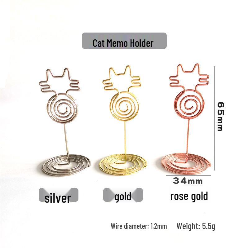 Peacock Round Memo & Business Card Holder - Heart-Shaped Desktop Metal Ornament