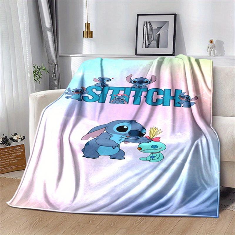 

1pc Cute Stitch Print Blanket, Cute Cartoon Design, Living Room Home Decoration Sofa Travel Soft and Cozy 130cmx150cm