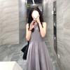 Purple Sleeveless Vest Dress Children's Summer New Waist and Thin Temperament Dress