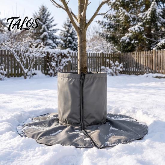 Protective Barrier for Young Trees Palm Tree Root Protector, 3-Layer Winter Freeze Cover with Ground Stakes, Insulation Trunk Wrap Shrubs Garden