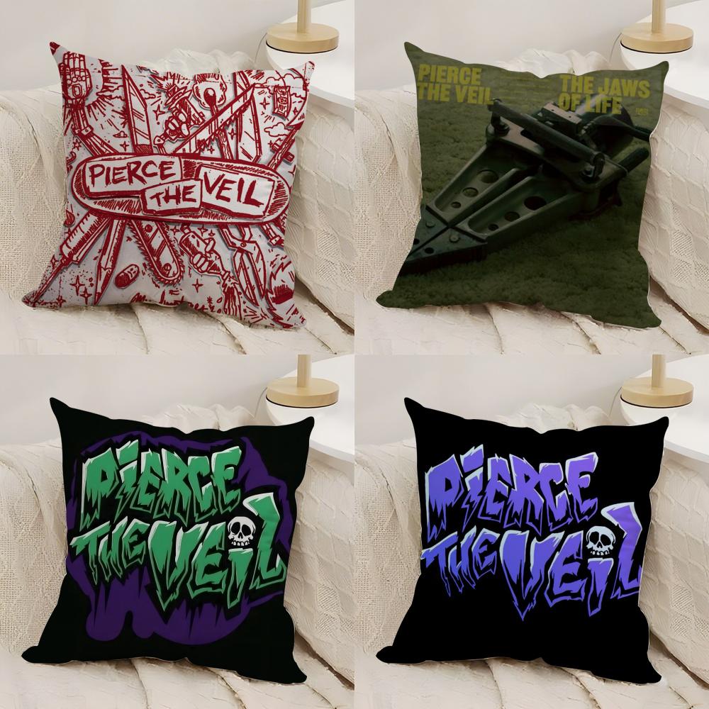 Pierce The Veil Cushion Cover Silky Short Plush Double-Sided Printed Pillow Case for Sofa All Seasons Home Decor Gift