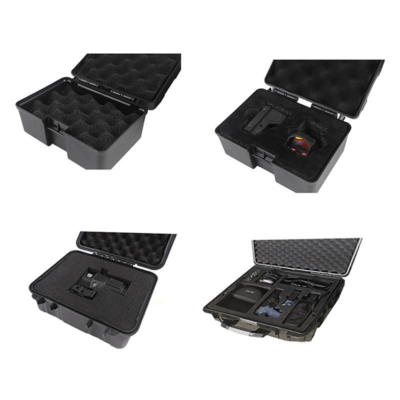 

Пластиковый небольшой ящик для инструментов, водонепроницаемый чехол для хранения, ящики для безопасного хранения инструментов для механиков, чемодан-органайзер, жесткий чехол чёрный