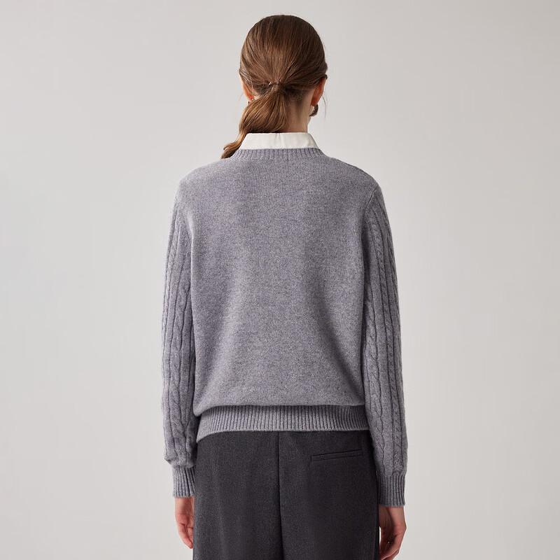 Zhaojun Cashmere Color-Block Cardigan for Women
