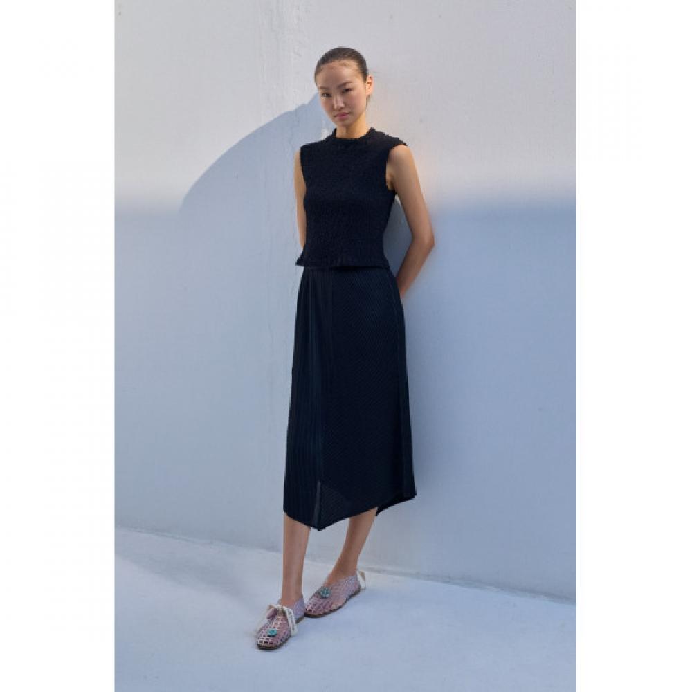 Lapli Pleats Combi Skirt Apskm026002