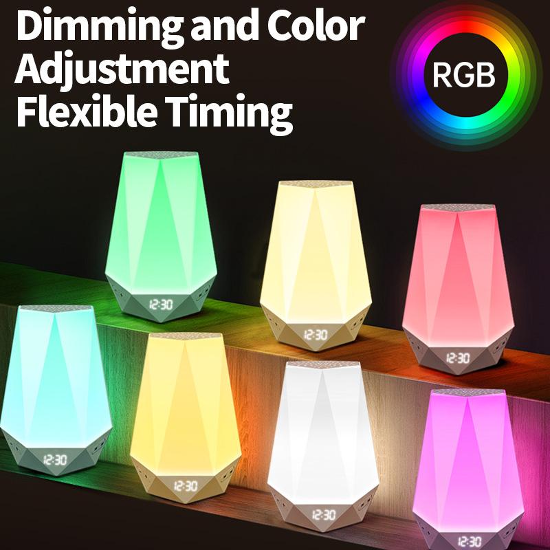 Digital display white noise sleep aid with wireless remote control and app functionality Featuring a diamond-inspired design