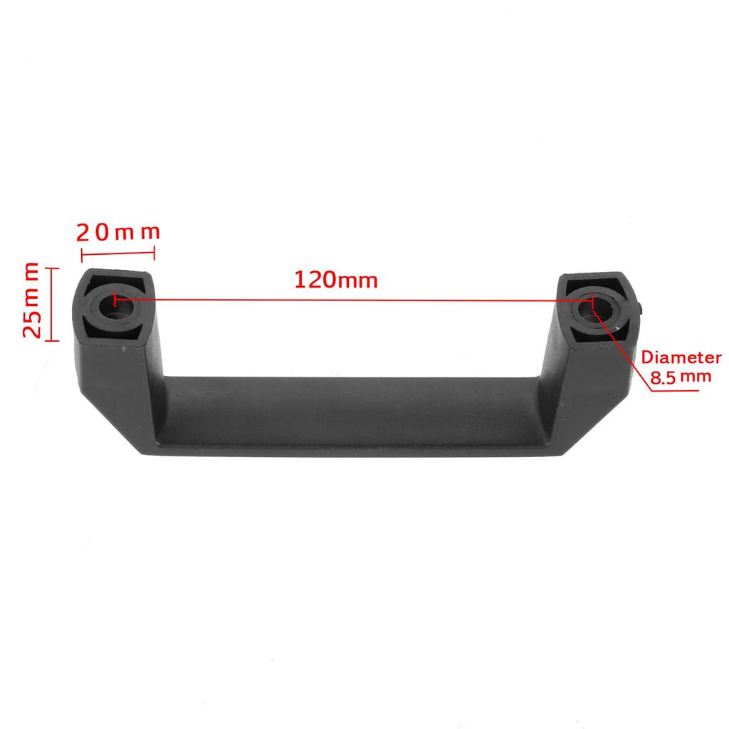 2Pcs Plastic Black Furniture Handles 90/120/150/180mm Kitchen Cabinet Handles and Knobs Black Door Handle Wardrobe Drawer Pull