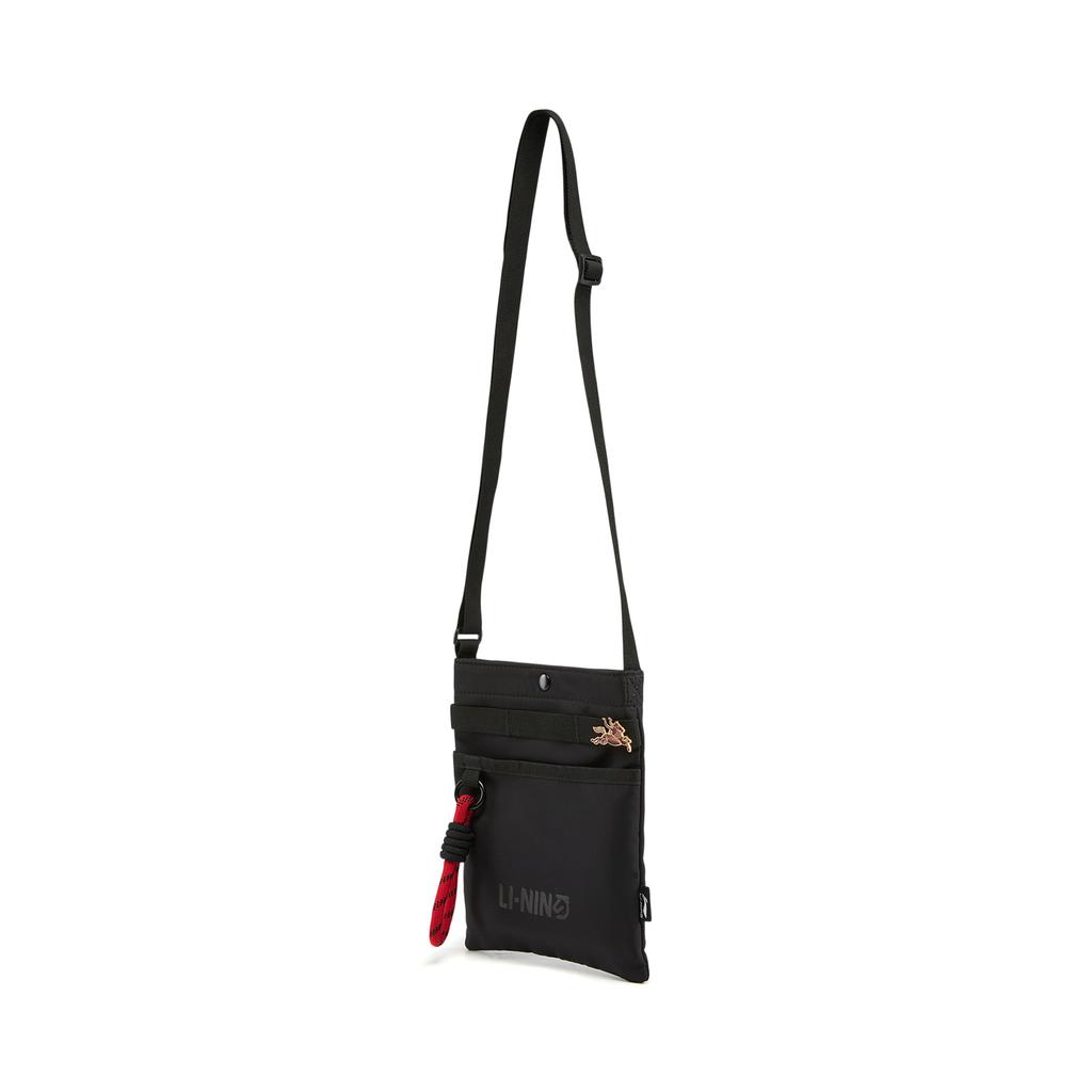 Li Ning China Culture Collection Versatile Crossbody Bags Unisex Black ABDW067-1