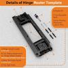 Door Hinges Jig Door Hinge Routing Jig Door Hinge Mortiser Kits Template for 2-1/2inch-6inch Length 1-3/8 to 2-1/2