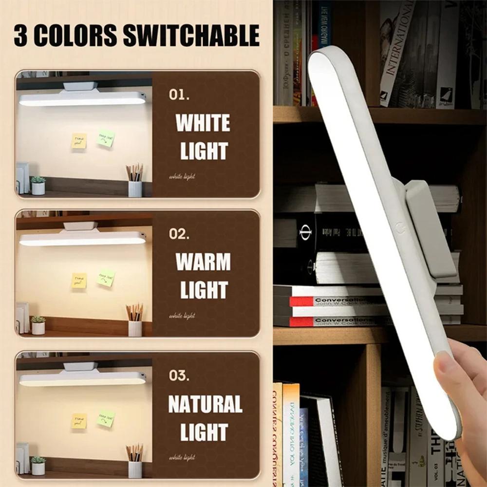Touch Magnetic Table Lamp USB Rechargeable Light Stepless Dimming Cabinet Closet Wardrobe Portable LED Night Light Reading Lamp